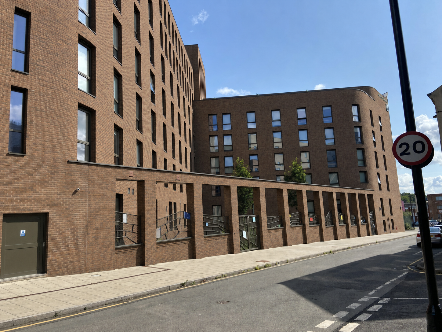Allen Street Sheffield — brick apartment block